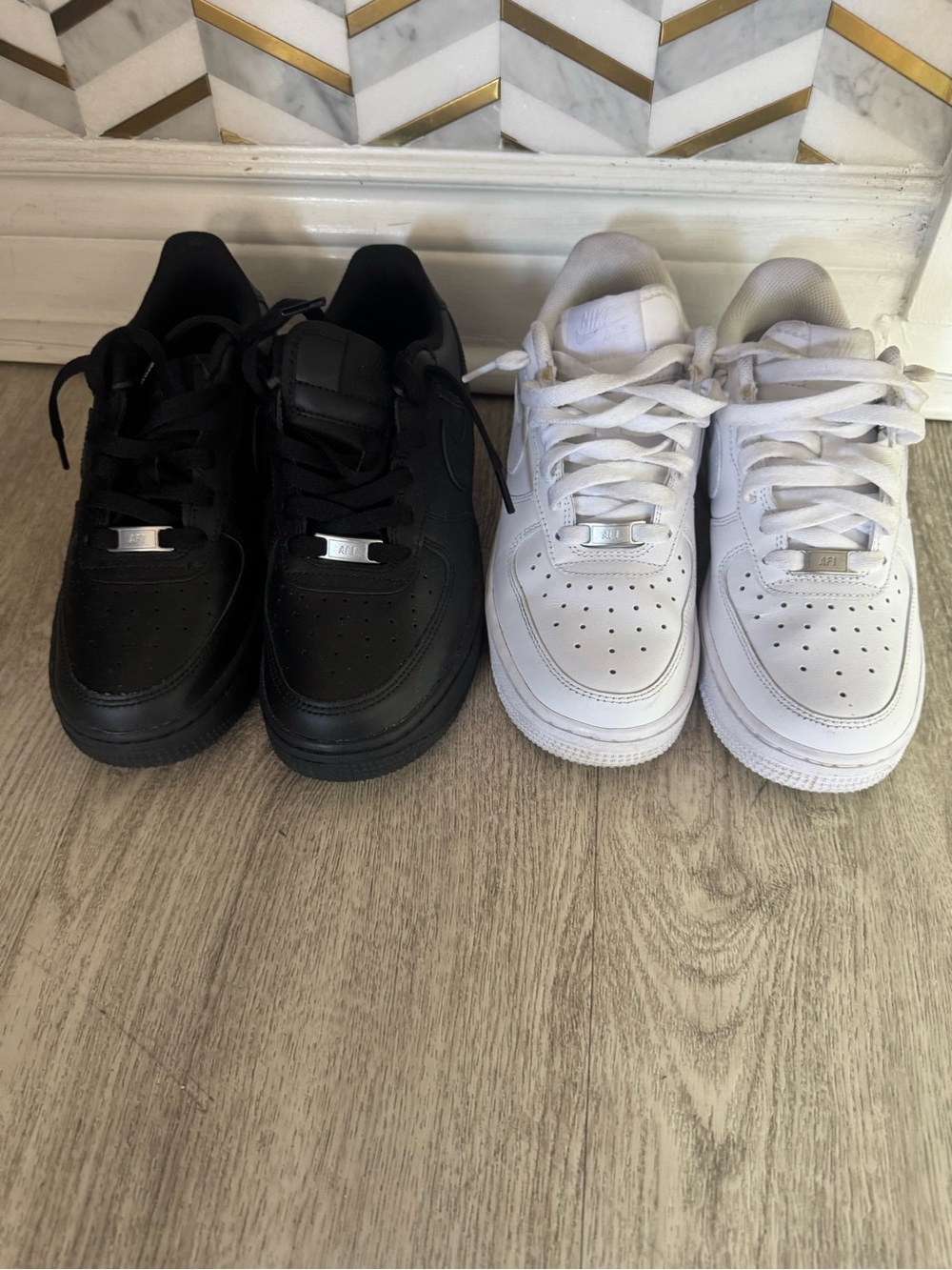 Both pairs for $70 Classic Kids Low-Top Sneakers in Black and White